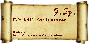 Fükő Szilveszter névjegykártya
