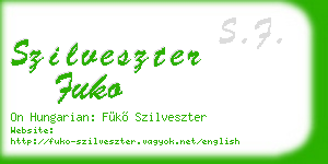szilveszter fuko business card