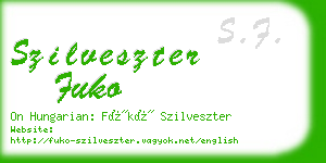 szilveszter fuko business card